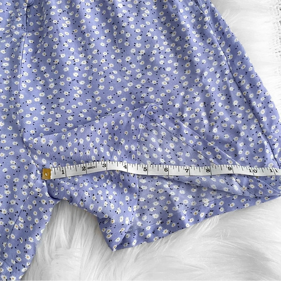 Rails Sophia Sky Blue Daisies Romper Floral Playsuit Button Front Blue White XS - Picture 13 of 15